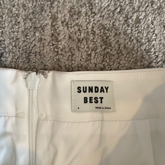 Sunday Best White Tennis Skirt (olive style, 15”) - Picture 5 of 6